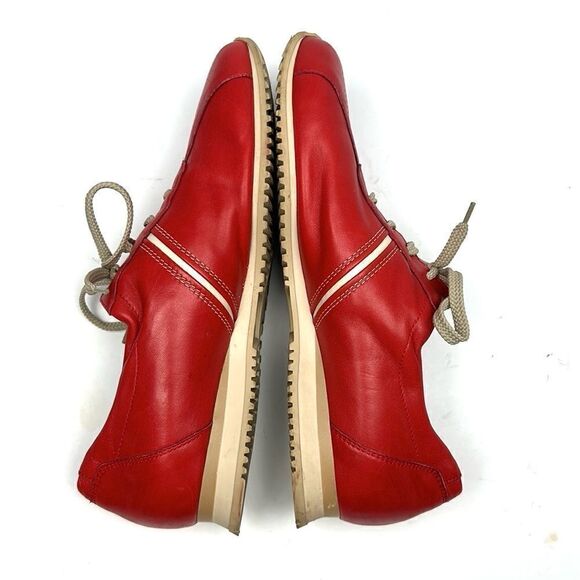 PAUL GREEN Austria Red Leather Lace Up Sneakers US 9,5 - Picture 6 of 15